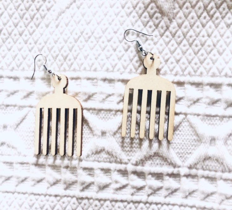 Afro Pick Earrings
