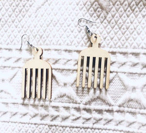 Afro Pick Earrings
