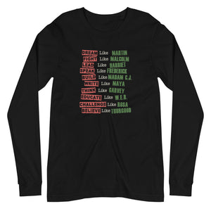 Fight Like Melanin Icons Long Sleeve T-Shirt