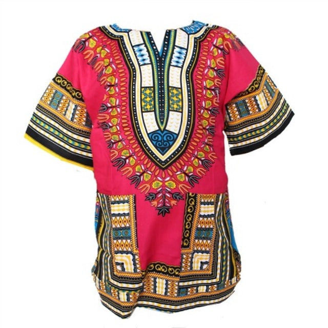 Traditional African Dashiki - Rose