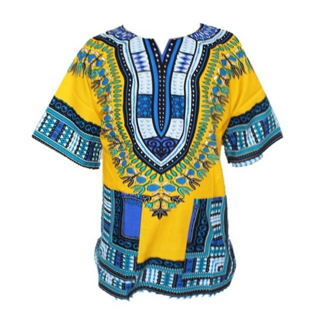 Traditional African Dashiki - Yellow