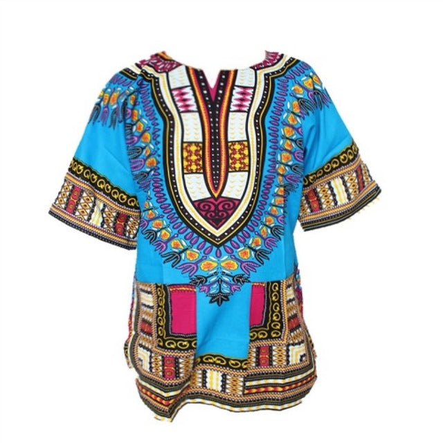 Traditional African Dashiki - Sky Blue
